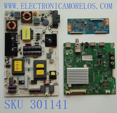 KIT DE TARJETAS PARA TV  HISENSE / MAIN 214523 / RSAG7.820.7394/ROH / 211118 / FUENTE 192125 / RSAG7.820.6389/ROH / T-CON 5550T15C14 / T500HVN07.5 CTRL BD / PANEL HD500DF-B54(020)\B1\T1\S35\GM\ROH / MODELO 50H4D